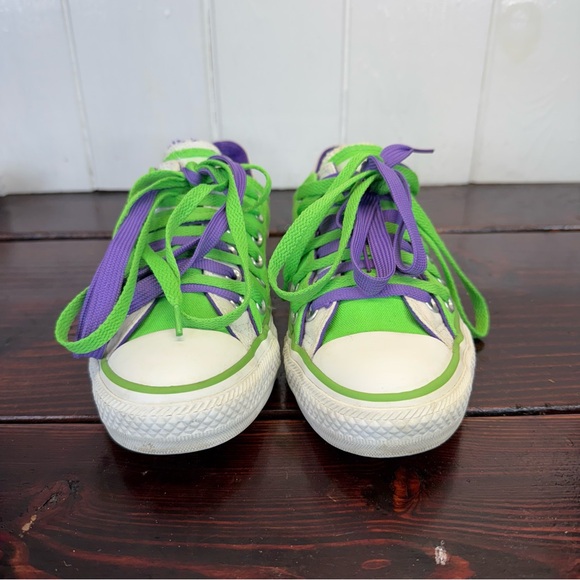 Converse Chuck Taylor All Star Low – Limited Edition Green & Purple - Women’s 7 - Picture 4 of 9